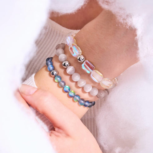 Tempête de velours | Argent sterling 925 | Bracelet en verre du Cheshire